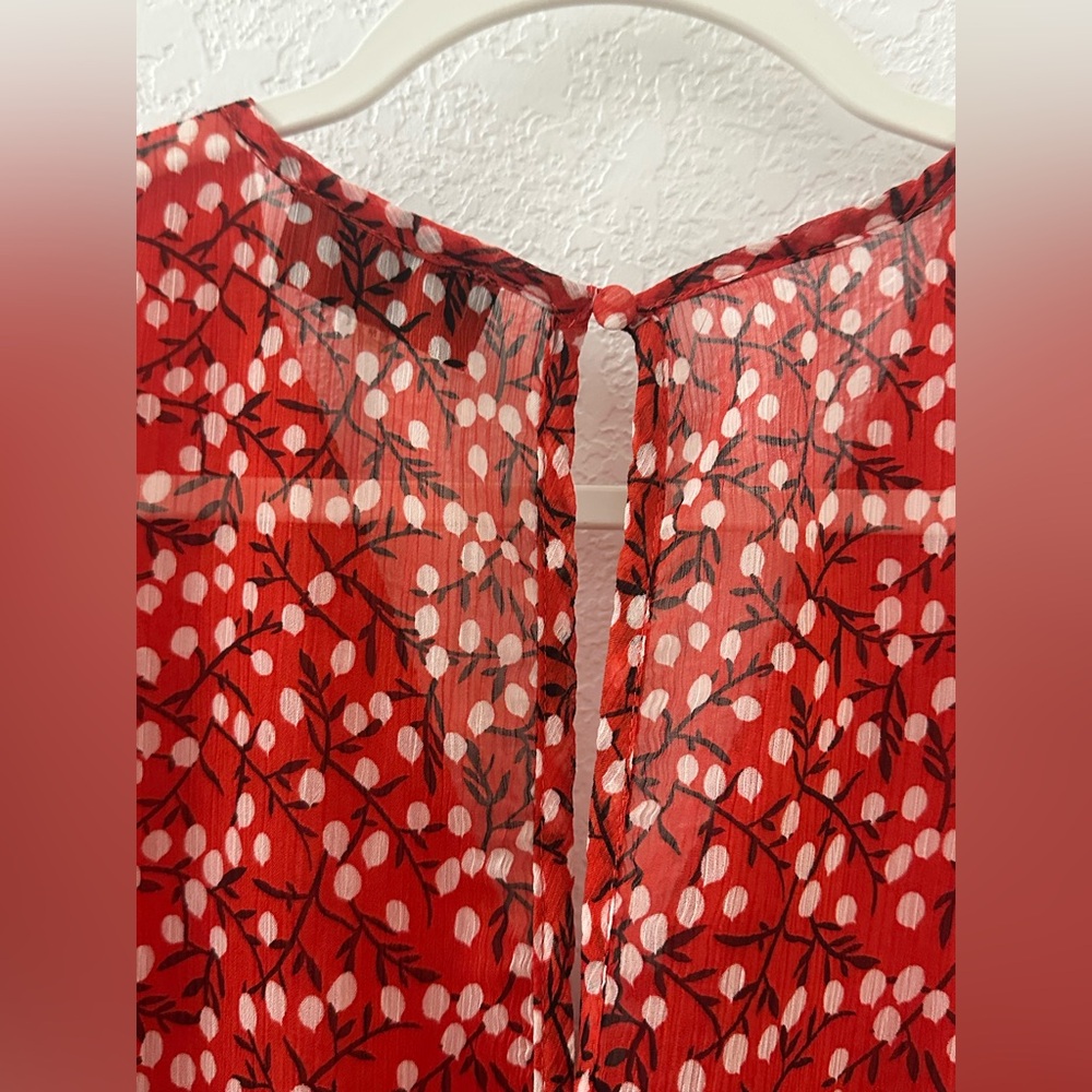 Sugarlips anthropology Red floral Mini Dress women size medium - Picture 10 of 10